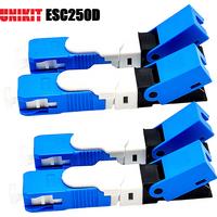100PCS UNIKIT ESC250D SC/APC Optical Fiber Connector FTTH SC Single Mode Optic Fast Flange Coupler SC/UPC