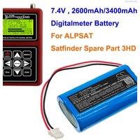 7.4V 2600mAh/3400mAh Battery 4SF3HDS1, SF3HD-BA for ALPSAT Satfinder Spare Part 3HD +TOOL