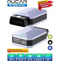 Lifetime Free Update MUCAR BT200 Max OBD2 Scanner Bluetooth, CAN FD All System Diagnostic Tool Bi-directional Actuator15 Resets