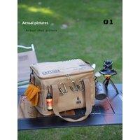 30-42L Camping Equipment Storage Bag Insulation Folding Storage Box Tableware Handbag Field Divider Tactical Camping Picnic Tool