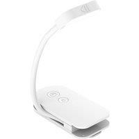 LED Clip Reading Light, USB Rechargeable, 3 Color Temperatures,Perfect for Night Reading, Book/Desk/Collar Usage