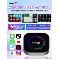 S2F CarlinKit 3 In 1 Android Auto Wireless Android 13 CarPlay Smart Box Qualcomm SM6225 8-Core For Netflix YouTube For OEM Cars