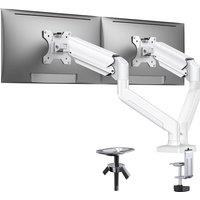 Dual Monitor Mount for 13″32″ Screens, Adjustable Dual Monitor Stand, with 180 Swivel, Tilt, 360 Rotation for Home Office