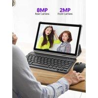 BAKEN Android 15 tablet, 12 (3+9)GB + 64GB storage, quad-core processor, Wi-Fi 6, Bluetooth, USB-C, Google Play Store,