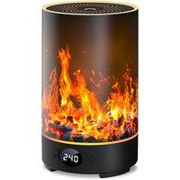 200ML Aroma Diffuser, Flame - Effect RGB Light, Silent Fan, Timed Shutdown, for Home/Office Yoga Sleep