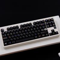 AIFEI 122Key ABS Fog Penetrate SFC Childlike Fun Keycaps Cherry Profile Cartoon Mechanical Keyboard Black White Key Cap Gamer PC