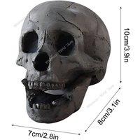 Reusable Ceramic Black Halloween Skull, Halloween Decorations, Fire Pit Skulls, for Bonfire, Campfire, Fireplace, Firepit, Table