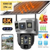 3 Lens 10X Zoom Solar Powered CCTV Camera Vigilancia Wifi Outdoor Smart Home Security Protection Video Surveillance IP Cameras