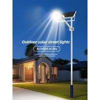 Outdoor high-brightness solar street lamps with 6000MAH large-capacity batteries, light source sensing, and a remote control.