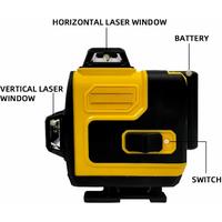 16 Line High Precision Strong Light Infrared Laser level Pulse Mode Remote Controller 4D Vertical Cross Line Laser With Battery