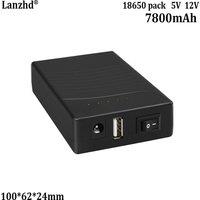 NEW 5V 12v 18650 7800mAh Lithium Li ion Battery pack 3S1P DC 12V USB 5V Mobile power With 5521 cable and charger