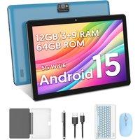 BAKEN 10-inch Tablet, Android 15, Quad-core Processor, 64GB RAM, 1TB Expandable Memory, Dual Speakers, Keyboard and Mouse Set