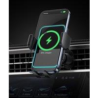 YZ 15W Car Phone Holder Wireless Fast Charging Stand Air Vent Mount For iPhone 16 15 14 13 Samsung Smart Wireless Charger Stand