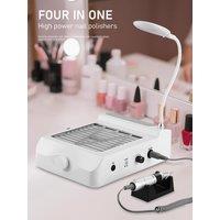4-in-1 Manicure Dust Collector Electric Nail Dust Cleaner Sanding Polishing Nail Machine Rechargeable Nail Duster Nail Extractor