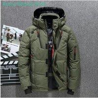 Hooded Mens Parkas Degree Winter Clothing Men, White Duck Goose Feather Coat Thick Mens Warm Snow Jacket Coat Windbreaker Men