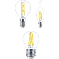 Philips Master Glass LED Candle Luster E14 E27 Bulb Filament B35 P45 A60 Clear Lamp DimTone Dimmable Warm White Indoor Light