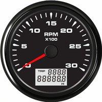 0-3000RPM Tachometers Gauges 85mm Lcd Rev Counters with Hourmeters for Auto Boat Truck Yacht Rv with 8 Kinds Backlight Color