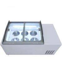 Commercial Refrigerated Ice Cream Display Cabinet 6 Barrel Hard Ice Cream Freezers