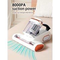 Electric Vacuum Cleaner Dust Mite Remover with Dual Dust Cups Powerful Suction Household Dust Mite Remover