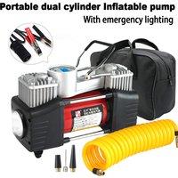 12V Car Air Pump Multifunctional Portable Dual-Cylinder Digital Display High-Power Electric Vehicle Tire Car Tire Inflator