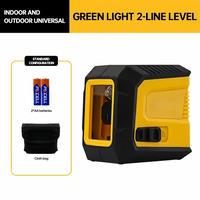 Mini 2-Line Horizontal Vertical Cross Green Light Laser Level High Precision Automatic Alignment Self-Leveling Portable Tool