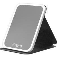 3 Color Dimmable LED Night Lights Makeup Mirror Rechargeable Touch Screen Foldable Cosmetic Mirror