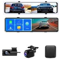 12 inch Car Rearview Mirror Wifi Carplay Andriod Anto GPS Tracker Real 4K HD ADAS Parking Monitoring DVR Camera Video Recorder