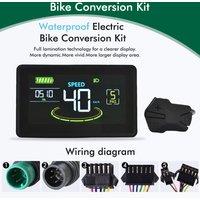 UART2 H6C Electric Bike Colorful LCD Display Meter 24V-60V SM/Waterproof Connection Plug Ebike Intelligent Display with USB UART
