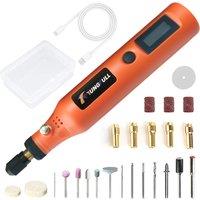 3.7V Cordless Rotary Tool Digital Display 14000RPM Handheld Power Rotary Tool for Engraving, Sanding, Polishing, Carving