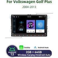 For VW Volkswagen Golf Plus 2004-2013 9" Screen Wireless Carplay Autoradio Android Car Multimedia 2 Din Radio Stereo Head Unit