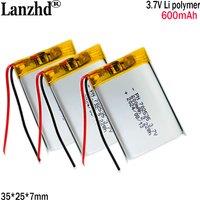 New 3.7V polymer lithium rechargeable battery For GPS tracker game controller live sound card VR battery 500mAh 652728