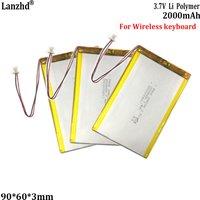 306090 3.7V polymer lithium battery 2000mAh For tablet computer power bank cell ultra-thin wireless keyboard battery