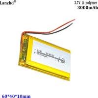 3.7V polymer lithium battery 104060 For mobile power bank locator humidifier Tablet PC PAD PDA Laptop speaker recorder 3000mAh