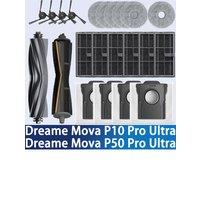 Compatible for Mova P50 Pro Ultra, Mova P10 Pro Ultra Accessories Tricut Brush Hepa Filter Mop Cloth Dust Bag