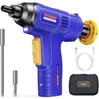 DOVAMAN Cordless Electric Screwdriver 4V, 6Nm Torque, Built-in Bit Storage, Type-C, LED Light, 7 Bits, Carrying Case