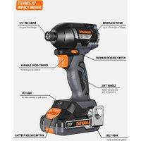 DOVAMAN 20V Max Cordless Impact Driver, 1/4" Hex Brushless, 1,770 In-lbs Torque, Compact Design, Includes Battery & Charger