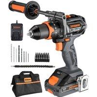 DOVAMAN 20V Brushless Cordless Drill Driver, 1/2" Metal Chuck, 575 In-lbs Torque, 36,000 BPM, 3-in-1 Mode, 2-Speed