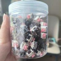 JKDK XCJZ Outemu Butterfly Silent Switch Dopamine Upgrade Pink Linear 5Pins 42gf POM For Mechanical Keyboard MX Switch PC Gaming