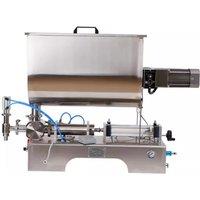 Semi Automatic Horizontal Screw Piston High Viscosity Paste Can Bottle Filler Tomato Chilli Sauce Filling Mixing Machine