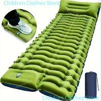Inflatable Camping Mats Air Cushion with Pillow Outdoor Super Thick Tourist Sleeping Pad Self-Inflating Mattress for Hiking