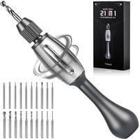 21-in-1 Screwdriver/Drill: non-slip grip, S2 bits, magnetic, quick swap. For jewelry, resin, wood, plastic housework, man's gift
