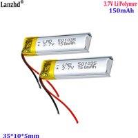 3.7V rechargeable battery 501035 150mAh For Bluetooth headphones, voice recorder hearing aid mini wearable device