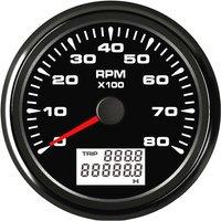0-8000RPM Tachometers Gauges Modification 85mm Revolution Meters 9-32v Rev Counters with Hourmeters for Auto Boat Truck