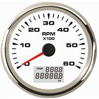 New Type Auto Instrument Panel Tachometers Gauges 0-6000RPM Rev Counters 85mm Tachs Speed Ratio with Hour Meters for Car Boat Rv