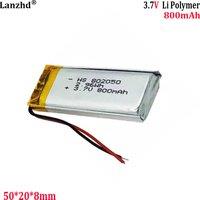 3.7V polymer lithium battery 802050 800mAh For microphone smart wearable Bluetooth speaker rechargeable battery