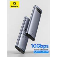 Baseus M2 SSD Case M.2 NVMe SATA Faster USB C 3.2 Gen 2 10Gbps Enclosure Adapter 8TB Storage Expansion Data Protection SSD Case