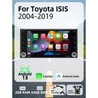 Carplay Android Auto Android Car Multimedia 2Din Car Radio for Toyota ISIS 2004-2019 7 Screen Stereo Head Unit GPS Navigation