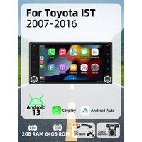 Carplay Android Auto Android Car Multimedia 2Din Car Radio for Toyota IST 2007-2016 7 Screen Stereo Head Unit GPS Navigation
