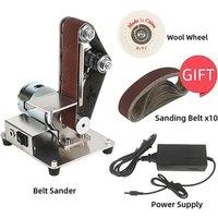 Table Belt Sander DIY Polishing Machine Multifunctional Sanding Belt Machine Cutter Edges Sharpener Belt Grinding Machine