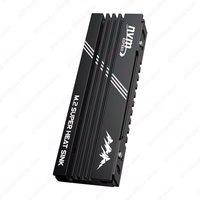 JEYI M.2 2280 SSD Aluminum All black Snow Mountain Design Alloy Heatsink-Ultra-thin Design for PS5/ITX Game Consoles/PC icold006